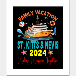 Family Vacation St. Kitts & Nevis 2024 Family Matching Group Summer Posters and Art